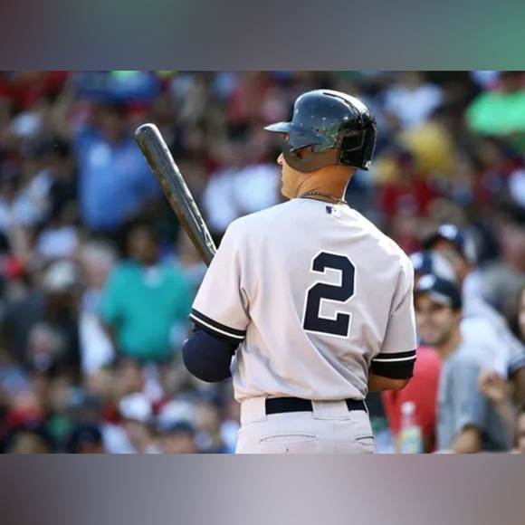 Nike Authentic New York Yankees Derek Jeter #2 Gray MLB Jersey Men’s Sz: XL - Picture 5 of 8